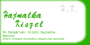 hajnalka kiszel business card